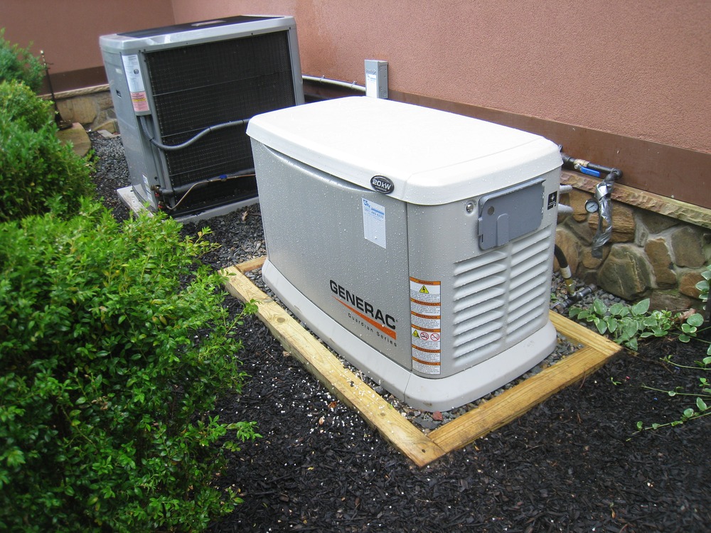 Generac generator outside a home