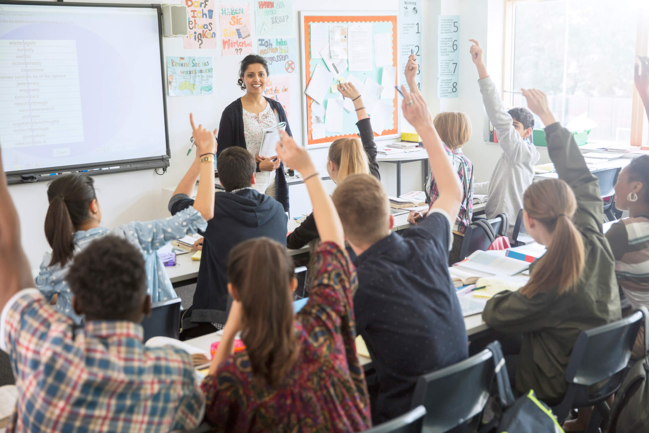 Comfortable temperature in school from commercial hvac system