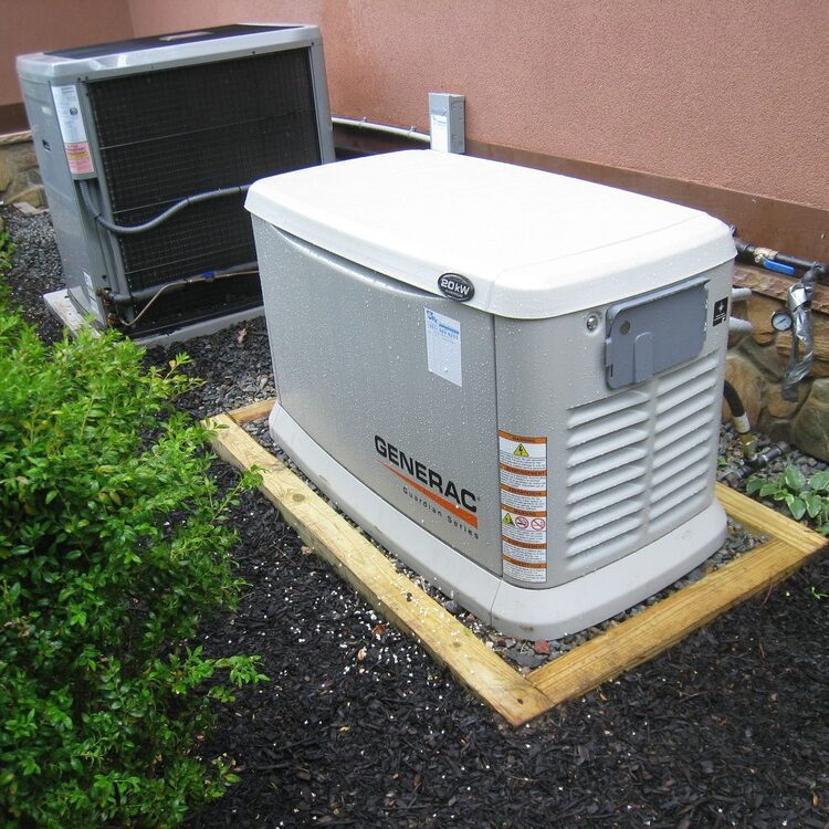 Generac generator outside a home