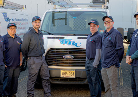 GRC Installation team in front of service truck